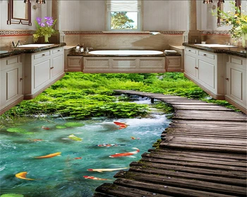 beibehang Klasikinis estetinės povandeninio pasaulio karpių vandeniui lipnios 3d grindys aliejaus tapybai tapetai papel de parede