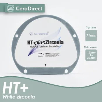 Ceradirect HT+ White Dantų Cirkonis už AG Sistema（71mm）Dantų Lab CAD/CAM