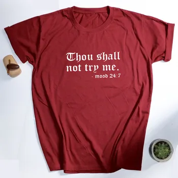 Tu Negali Man Pabandyti Mielas Moterų Laišką, Print T Shirt Juokinga Trumpomis Rankovėmis Viršūnes Atsitiktinis