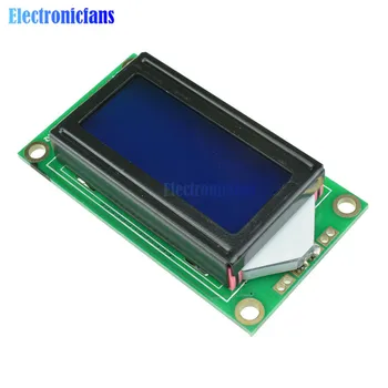 0802 LCD 8x2 Simbolių LCD Ekranas Modulis 5V LCM Mėlynas apšvietimas Arduino
