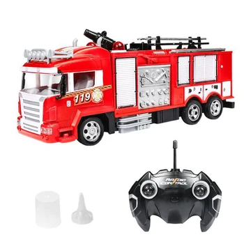 1:24 nuotolinio valdymo fire truck electric purškimo gaisro sunkvežimių, rc sunkvežimių drift car Radio Kontrolės transporto priemonių Ugnies Kamieno Garso, Šviesos, modelis