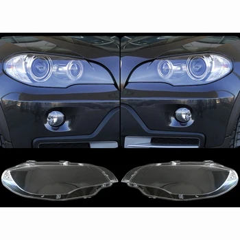 1 Pora Automobilių Žibintai Shell Šviesų Objektyvą Lampcover priekinis žibintas Padengti Stiklo Dangtelis Skaidrus Umbra Už 2008-2013 m. BMW X5 E70