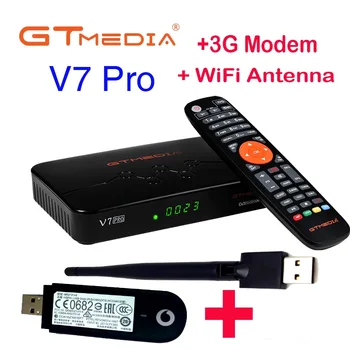10VNT/DAUG GTMEDIA V7 Pro DVB-S2 H. 265 DVB-T2 Palydovinis Imtuvas Dekoderis Sausumos HD tv box Konverteris Receptorių V7 Plius