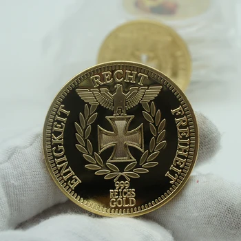 10VNT I Pasaulinio Karo Vokietijos Aukso Monetas, Karinė grėsmė 1888 vokietijos Aukso Monetos Erelis Geležies Kryžiaus Metalo Monetos