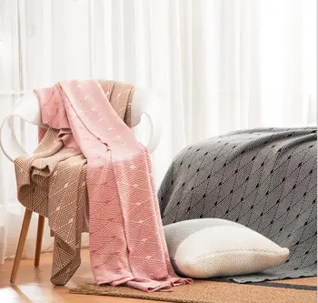 120X160CM Nauja geometrija Mezgimo Antklodė, antklodė, medvilnės padengti minkštu rankšluosčiu sofa cover vasaros suaugusiųjų vidaus vartojimui didmeninės FG821