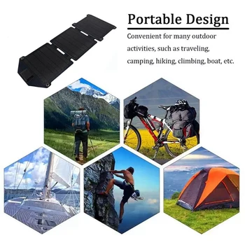15W Saulės Sulankstomas Krepšys USB 5V-Ultra Plonas Saulės Gatvės Pėsčiųjų Žvejybos Mobilųjį Telefoną, Mobiliųjų Galios Saulės baterijų Kroviklis