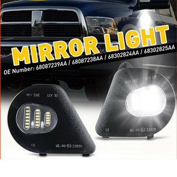 1pair LED Šoninis Veidrodis Balos dega Dodge Ram 10-19 1500 2500 3500 4500 5500 Sunkvežimių IP 65 Ryškiai Balta