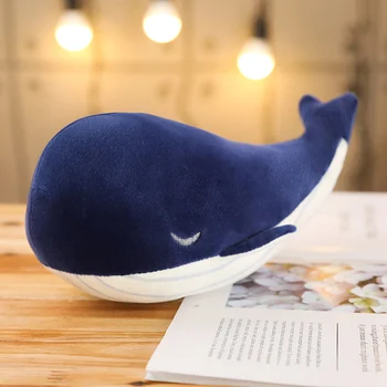 1pc 25CM Animaciją Super Minkštas Pliušinis Žaislas Jūros Gyvūnų Big Blue Whale Minkštas Žaislas iškamša Žuvų Gražių Vaikų gimtadienio dovana