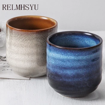 1PC Japonijos Retro Stiliaus Krosnis Keramikos 4 Spalvų Vandens Puodelį Namų Restoranas Arbatos Puodelio Drinkware