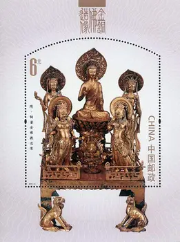 1Sheet Naująjį Kinijos Pašto Antspaudo 2013-14 M., Auksas Bronzinė Budos Statula, Suvenyrų Lapo Ženklų MNH
