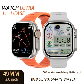 2.0 Colių DT8 Ultra Smart Žiūrėti Belaidžio Įkrovimo Serija 8 Multitasking Baras GPS Sekimo NFC Žaidimai Kūno Temperatūra Smartwatch