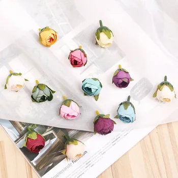 2,5 cm Mini Dirbtinių Gėlių Camellia Pumpurų, Žiedų Galvučių Vestuves Namų Puošybai 