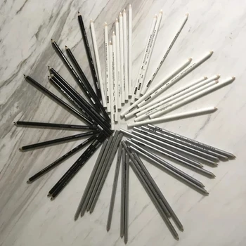 2 vnt Ranka pieštukų fine jewelry Baltojo švino ir sidabro, švino/juoda švino riebiai spalvos pieštuku