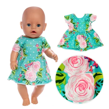 2019 Naujų Ekologiškų gėlių sijonas Lėlės Drabužiai Tinka 43cm baby Lėlės drabužiai atgimsta Lėlės Priedai