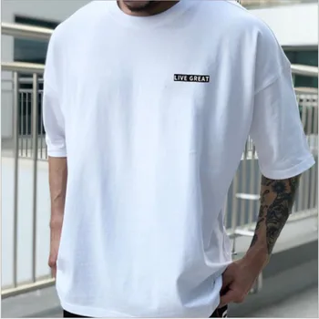 2019 nueva marca de ropa Camiseta ajustada de algodón para hombre Camiseta de Fitneso Homme camiseta hombres Fitneso verano Ca