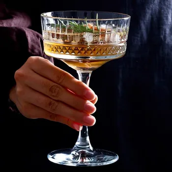 260ml Martinio Stiklas Graviruotas Juostelės Šampano Kokteilis Stiklo Taurė Namų Vyno Baras Stiklo Naktinis Klubas Šalies Vestuvių Goblet Drinkware