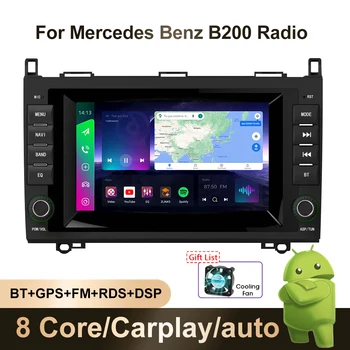 2Din Android 11 Automobilių Radijas Stereo Grotuvas, Mercedes Benz B200 A B Klasės W169 W245 Viano Vito W639 Sprinter W906 WIFI BT Carplay