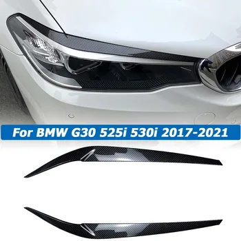 2VNT Žibintai Antakių Vokų Apdailos Dangtelio Lipdukas BMW 5 Serijos G30 G31 G38 F90 M5 525I 530I 540I 2017-2021 Automobilių Reikmenys