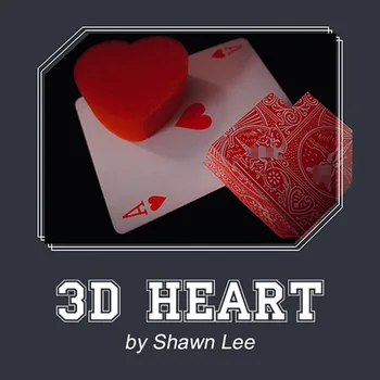 3D Širdį Shawn Lee Magija Gudrybės Arti Baras Iliuzijų Gudrybėmis, Mentalism Rekvizitai Išnyksta Kortelės Pakeitimus Sponge Širdies Magia