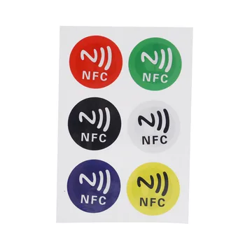 6pcs Vandeniui PET Medžiaga NFC Lipdukai Smart Klijų Ntag213 Žymes Elektroninės NFC Žymeklį, Suderinamas su Visais Telefonais Lašas Laivybos