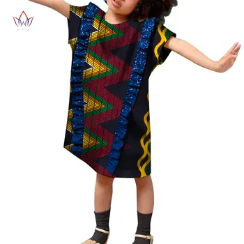 Afrikos Drabužiai, Kūdikių Mergaitės Naujųjų Metų Gimtadienio Suknelė trumpomis Rankovėmis Suknelė Vaikų Drabužiai Vaikams Blizgučiais Suknelės WYT590