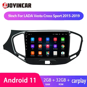 Android 11 Carplay Automobilio Radijo, GPS Navigacija LADA Vesta Kryžiaus Sporto 2015-2019 9