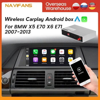 Android Abroad Belaidžio CarPlay Automobilio Radijo Multimedia, GPS Android Auto BMW X5 E70 