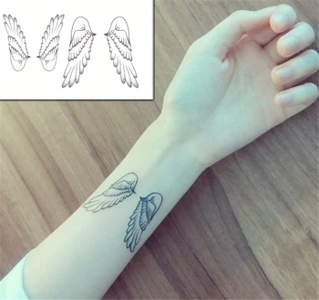 Angel Wings Tatuiruotės Lipdukai Vandeniui Laikinai Mielas Modelius Vyrų ir Moterų Kūno Menas, Tatuiruotė
