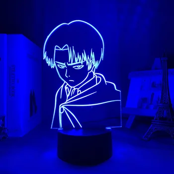 Anime Dekoro Akrilo Naktį Lemputė su Nuotolinio USB Mokestis Anime Led Šviesos Ataka Titan Lentelė Lampe Kalėdų kambario dekoro žibintai