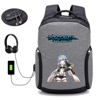anime Kardas Meno Internete kuprinė USB įkrovimo Nešiojamojo kompiuterio krepšys Vyrų desing Stabdžių vagis Kelionės vandeniui mokyklos kuprinė 16 stilius