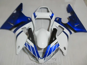 Antrinėje rinkoje kūno dalys lauktuvės komplektas Yamaha YZFR1 00 01 mėlyna balta purvasargiai nustatyti YZF R1 2000 2001 LK13