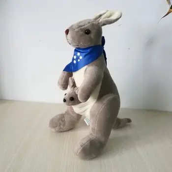 apie 30cm puikus sidabrinė kengūra minkštos lėlės pliušinis žaislas gimtadienio dovana w1752