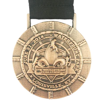 Apvalus Medalis Pagamintas Medalis Už Savo Logotipą Maratonas Medalis