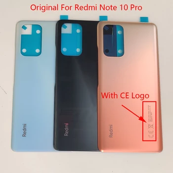 Atgal Gorilla Stiklas Xiaomi Redmi 10 Pastaba Pro Akumuliatoriaus Dangtelį Note10 pro Pakeisti Galiniai Būsto Duris Su Klijais