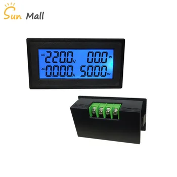 Aukštos Kokybės 20A Multi-funkcija Digital AC Voltmeter Ammeter/Power Metras/Dažnio Matuoklis/Energijos Skaitiklis 220V, 380V 500V LCD ekranas