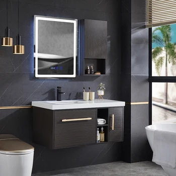 Aukštos kokybės Marmuro lentelė, šviesos, prabangūs vonios spintelė Šiuolaikinės paprasta vonios praustuvas praustuvas kabineto derinys rinkinys