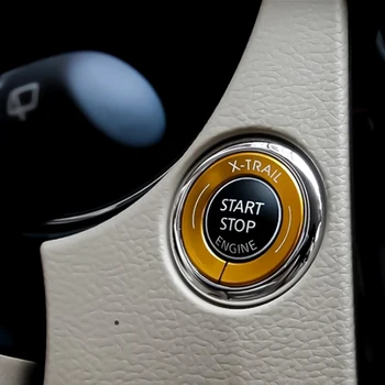 Auto Vieno mygtuko Start Mygtuką, Dekoratyvinis Apskritimas X-Trail 2014-2016 M. Interjeras Modifikacijos Automobilį, Optikos Reikmenys