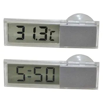 Automobilių Mini Elektroninis Laikrodis Laiką Žiūrėti Automatinis Prietaisų Skydelio Laikrodžiai / Skaitmeninis Termometras