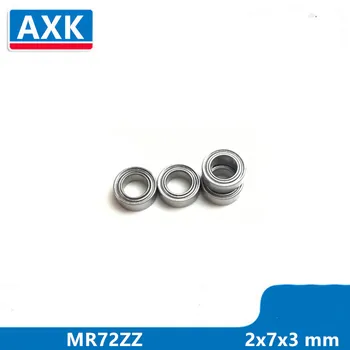 AXK 10vnt MR72ZZ rutulinis guolis 2x7x3 mm Gylio griovelis rutulinis guolis Miniatiūriniai guolių Aukštos qualit MR72Z MR72