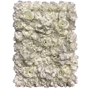 Balta 40x60CM Šilko Rožė Gėlių Sienos Dirbtinės Gėlės, Vestuvių Papuošimas, Gėlių Sienos Romantiška Vestuvių Namų Dekoro Fonas