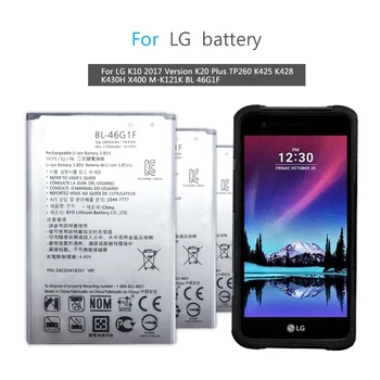 BL-46G1F 2700mAh Baterija LG K10 2017 Versija K20 Plius K20Plus TP260 K425 K428 K430H M250 K20plus K10 LTE F670L F670K Q10