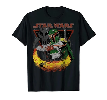 Boba Atkarpa Fett Tatooine Liepsna Grafinis T-Shirt