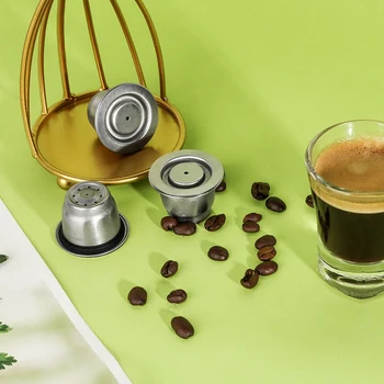 Daugkartinio Naudojimo Kavos Kapsulė Iš Nerūdijančio Plieno Daugkartiniai Filtrai Espresso Puodelis Tinka Nespresso