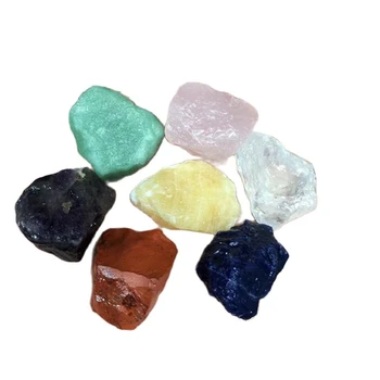 Didmeninė Gamtinių ranka raižyti kristalų dvasinio gydymo akmenys, 7 čakros rough stone nustatyti meditacijos namų puošybai