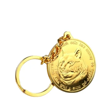 Dogecoin Auksą, Sidabrą, Progines Kolekcines Monetos + Keychain Dogecoin Edition Kolekcines Lydinio Danga Tokened Amatų Dovanų #3