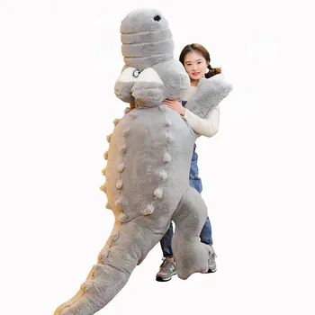 Dorimytrader 200cm Jumbo Modeliavimas Gyvūnų Krokodilas Įdaryti Pagalvės, Pagalvėlės Didelis Animacinių filmų Aligatorius Pliušinis Žaislas Vaikams, Lėlės DY60155
