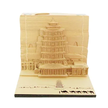 Dropshipping Kinija Dunhuang Turistų Suvenyrų 3D Omoshiroi Blokuoti Dunhuang Stereo Pastaba Popieriaus 3D Blokuoti Pastaba Kūrybos Pastabos Dovana
