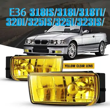 E36 Rūko Žibintai -BMW M3 (E36) Serijos 3 1992-1999 Rūko Žibintai Pakeitimo Asamblėjos 1 Pora (Geltonas Objektyvas)