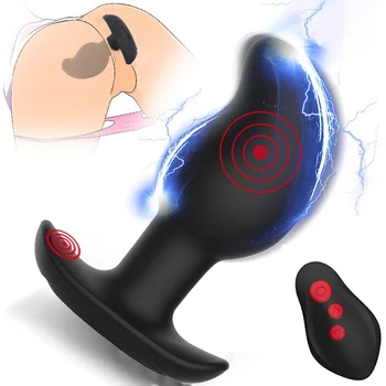 Elektros Šoko Analinis Vibratorius Prostatos Stimuliatorius Su 8 Vibracijos Režimai Elektros Stimuliacija Analinis Vibratorius, Sekso Žaislas Vyrams, Moterims