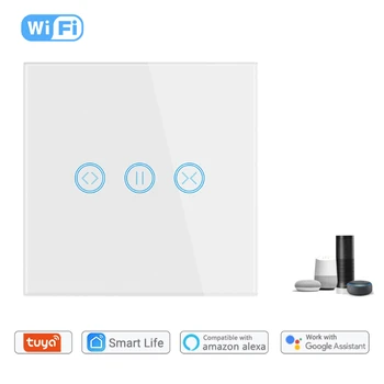 ES/JK Tuya Smart Gyvenimo Wifi Touch Užuolaidų Jungiklis Žaliuzės Nuotolinio Valdymo pultas/Laiko, Mobile/Valdymas Balsu 